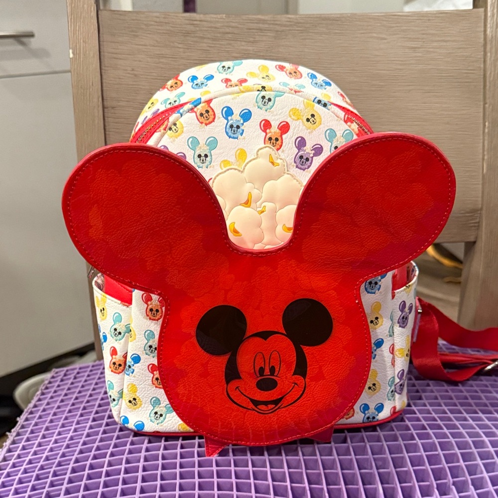 Retired Disney Loungefly Mickey Popcorn Bucket Mini Backpack